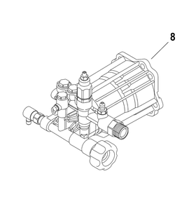 Pump Diagram and Parts List for 020829-00  Briggs and Stratton Pressure Washer